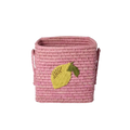 Limonata Raffia Basket — Rose, Small