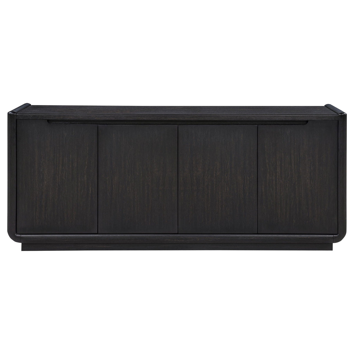 Leandro 72-inch 4-door TV Stand Media Console Burnished Black