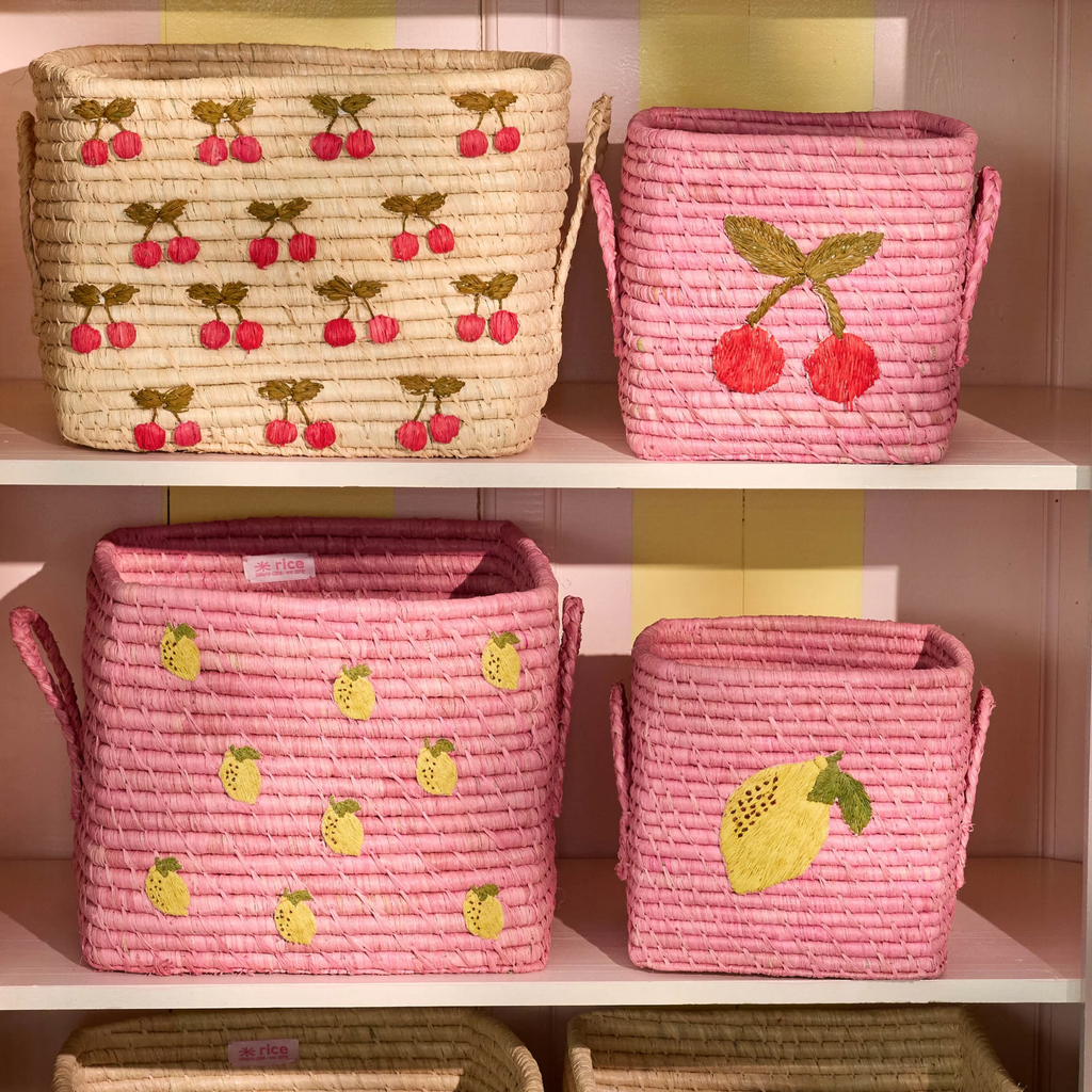 Limonata Raffia Basket — Rose