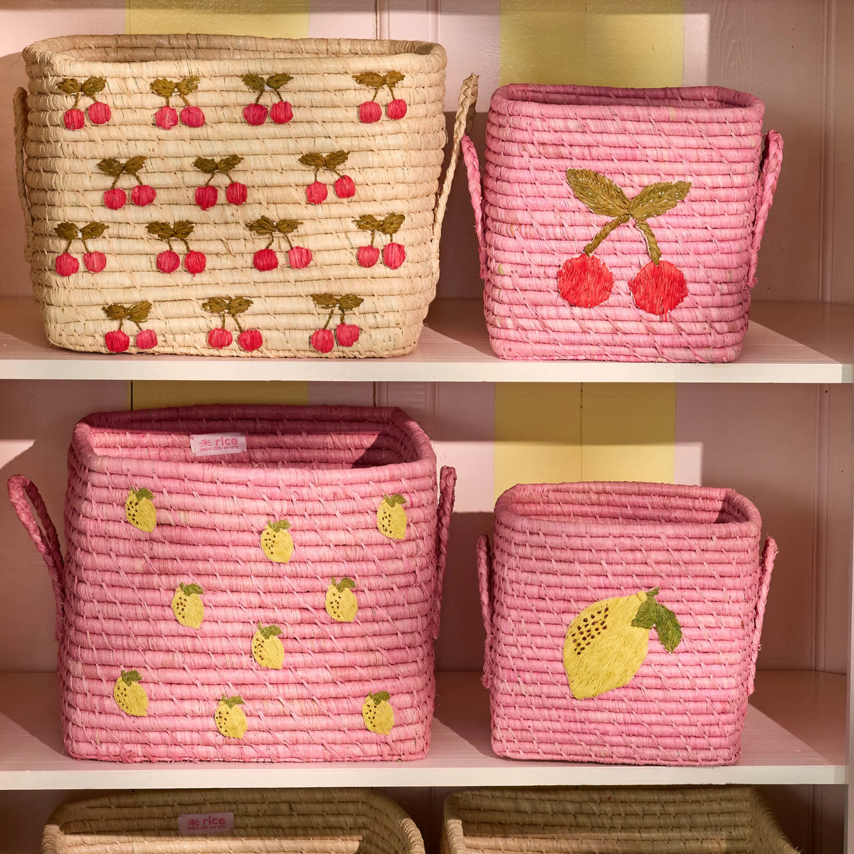 Limonata Raffia Basket — Rose