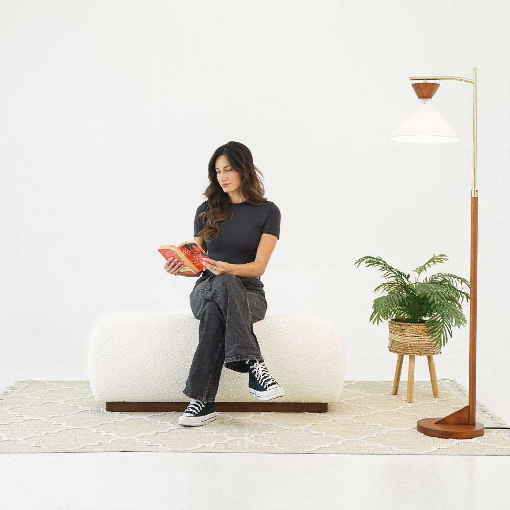 Japanese-Inspired Minimalist Upholstered Bench