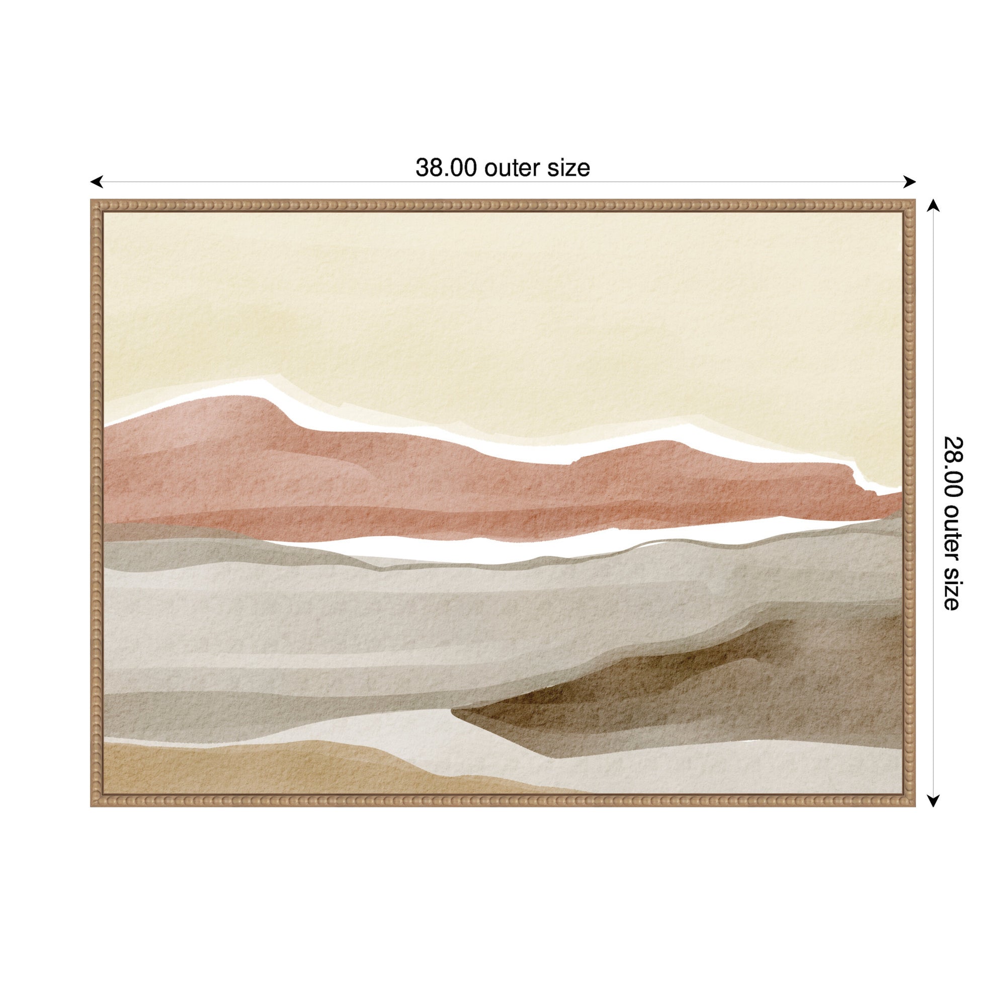 Brown Hill by Nikita Jariwala Framed Canvas Wall Art Print