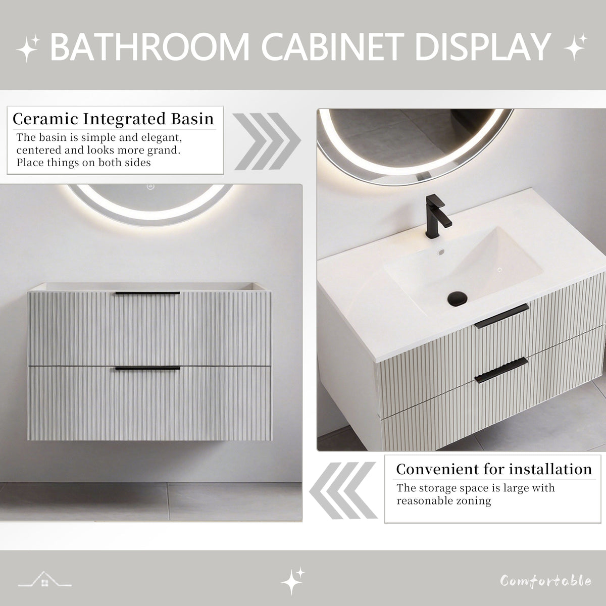 36 Inch Floating Bathroom Vanity