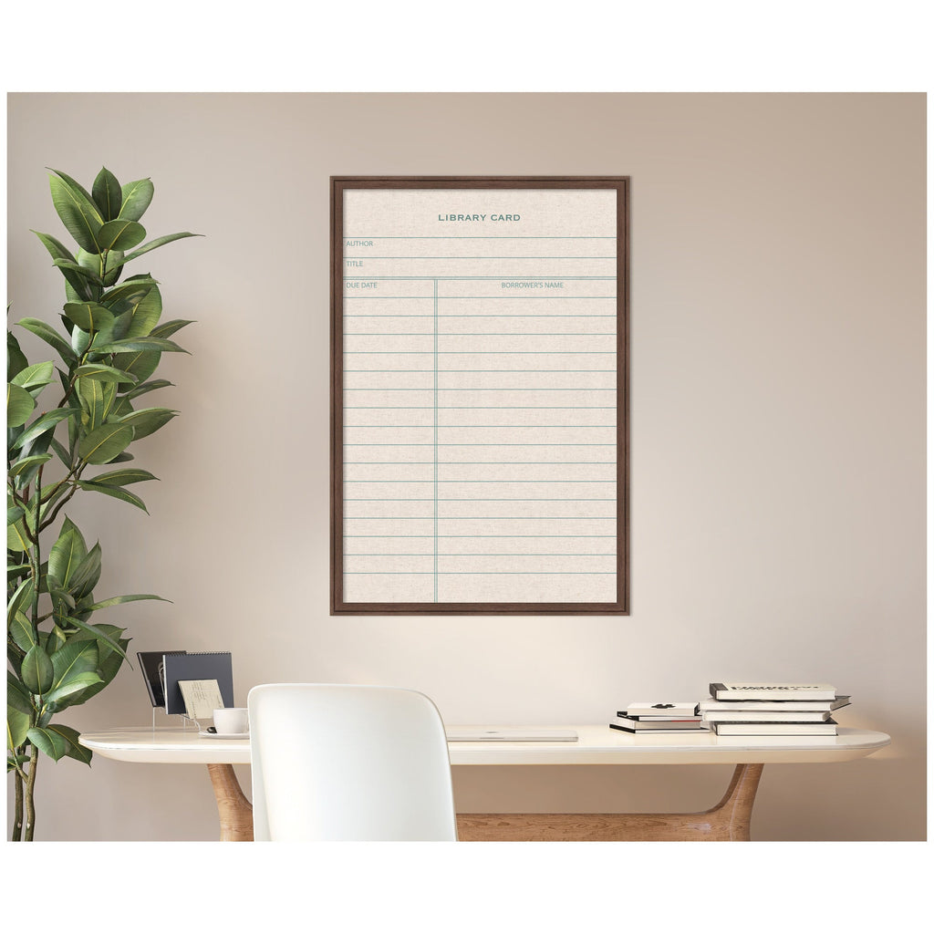 Framed Fabric Pinboard Linen Library Card Wall Organization
