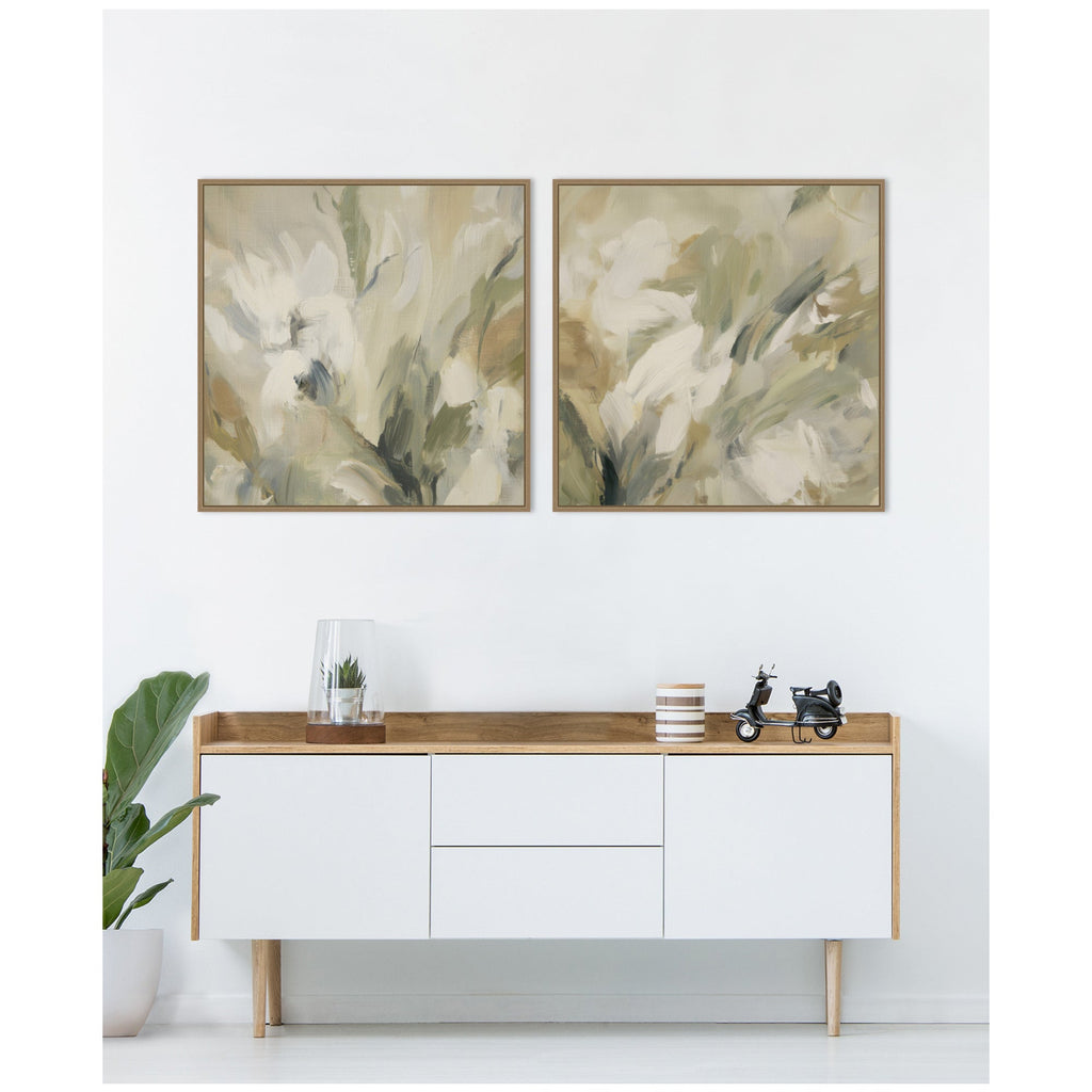 Olive Bloom No. 3 & No. 2 2 Piece Framed Canvas Wall Art Set by Amy Lighthall