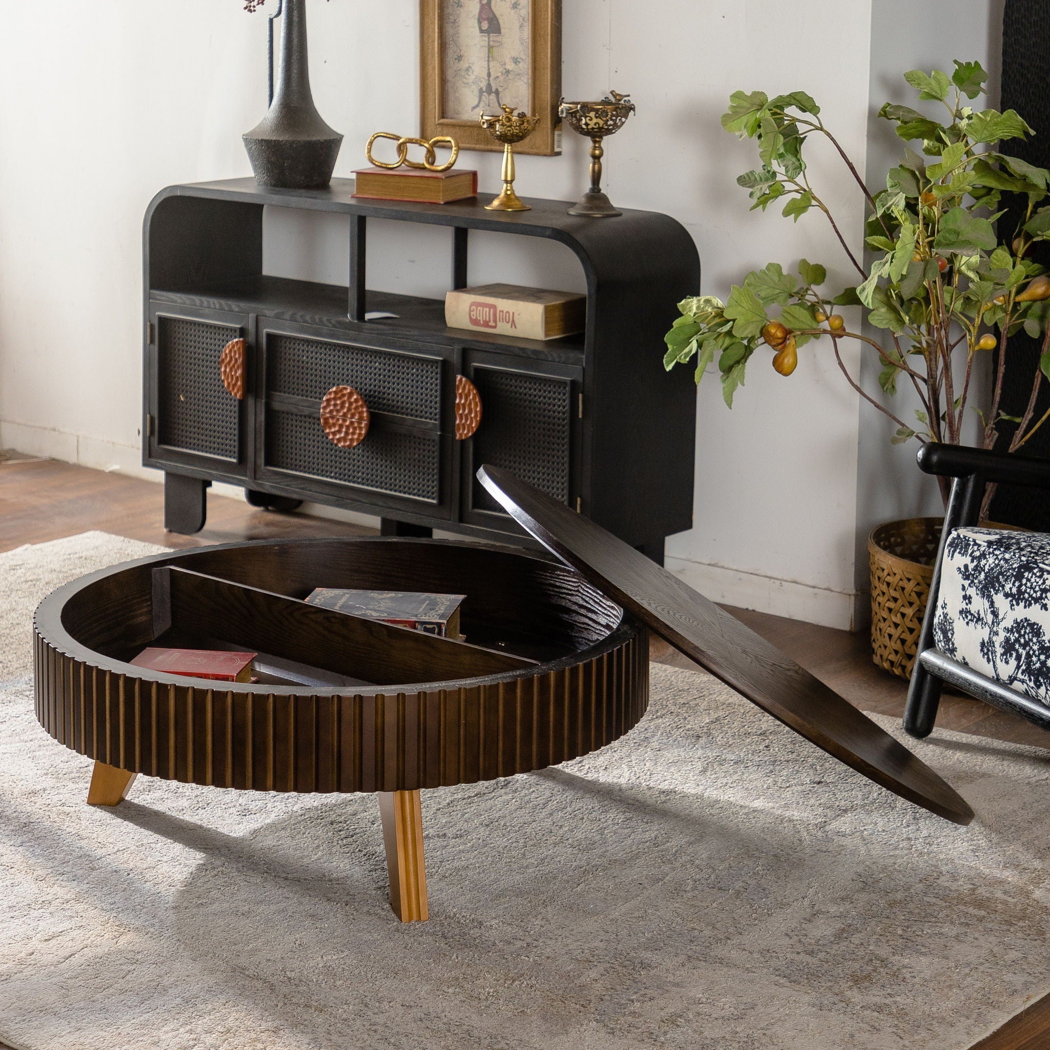 Round Wood Coffee Table