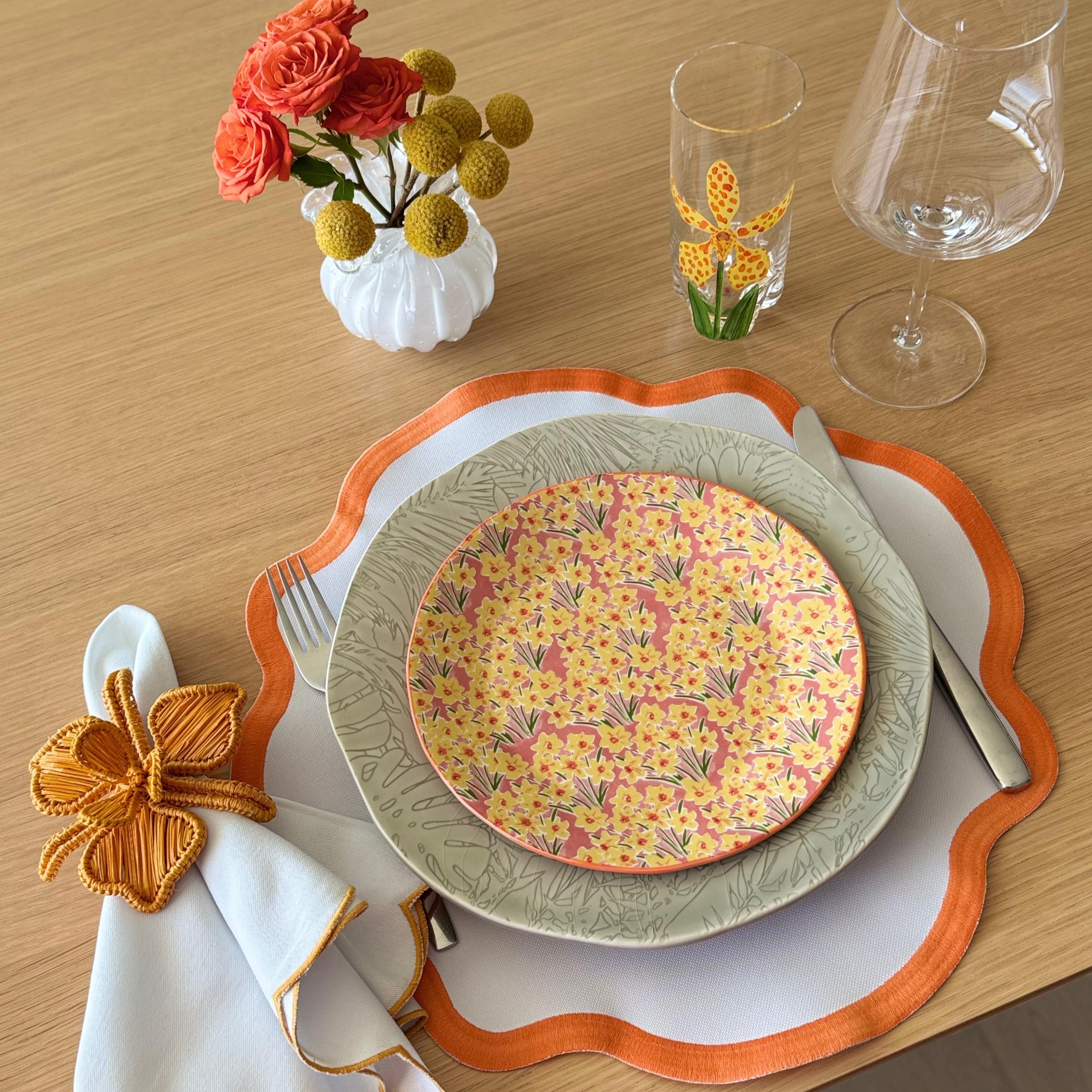 Sunset Scallop Placemats (Set of 2)