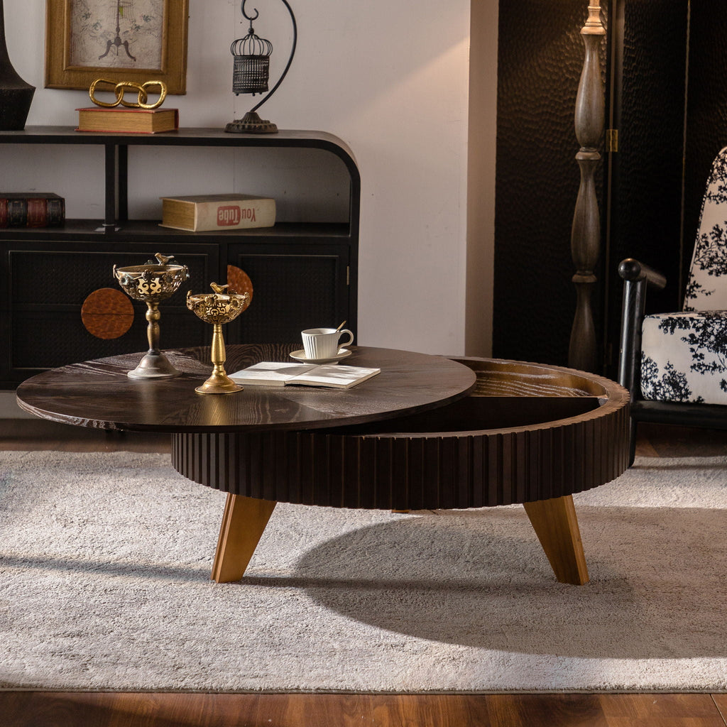 Round Wood Coffee Table