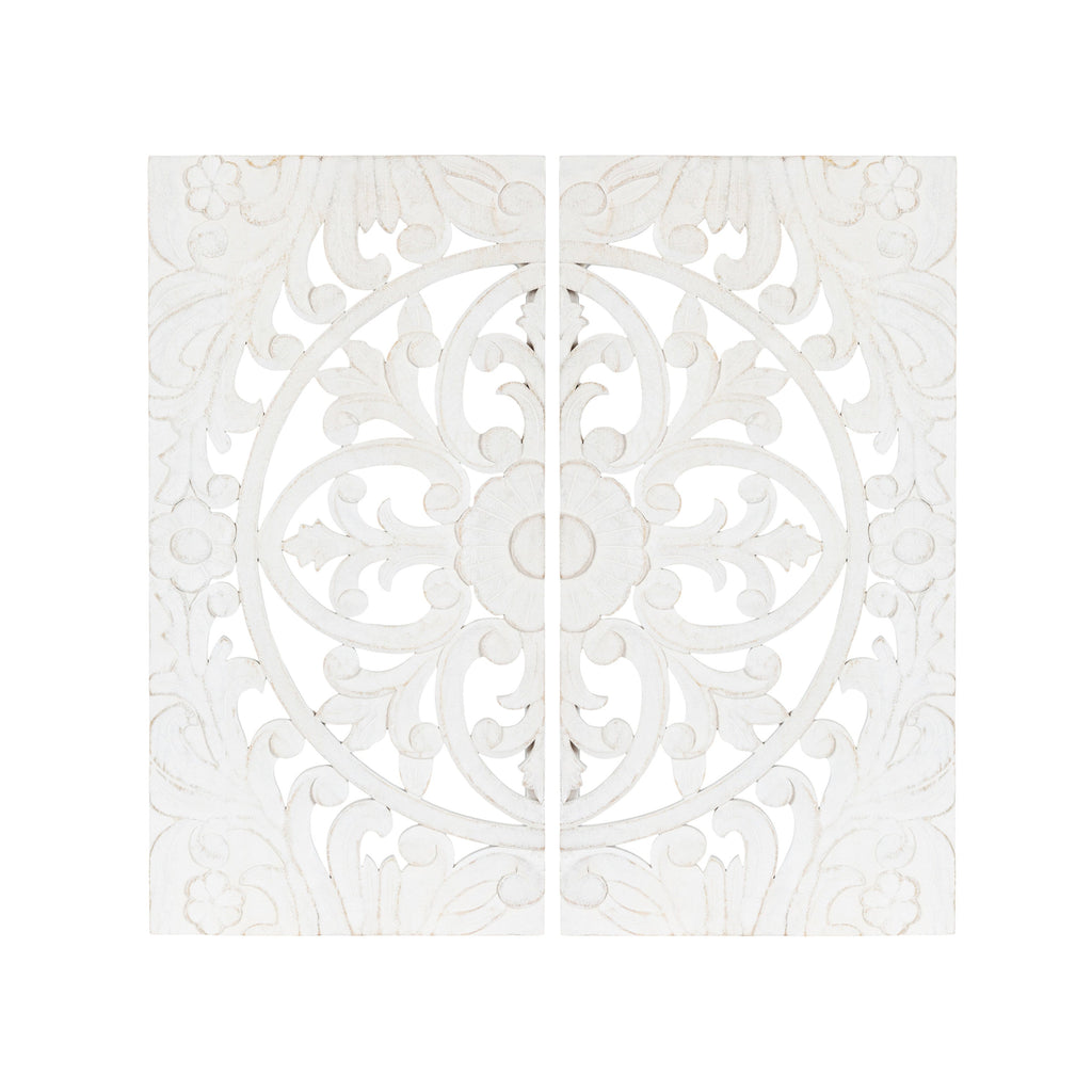 Saanvi Carved Wood Wall Art Set