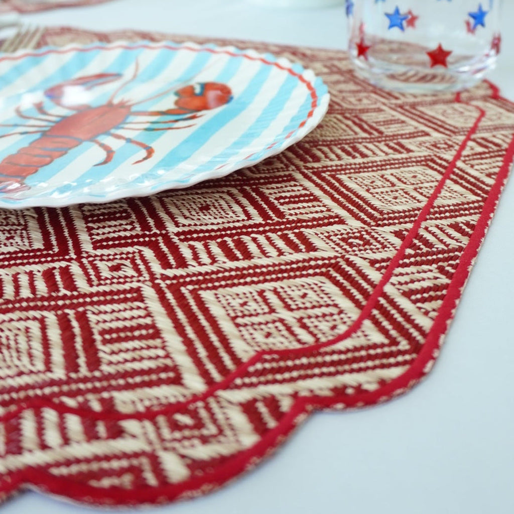 Ruby Mosaic Placemats (Set of 2) - Double Face