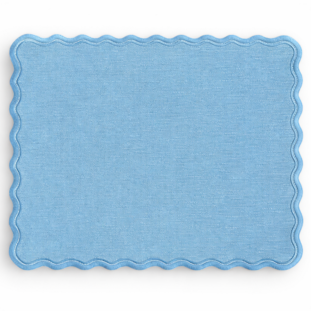 Blue Scalloped Placemat (Set of 2)