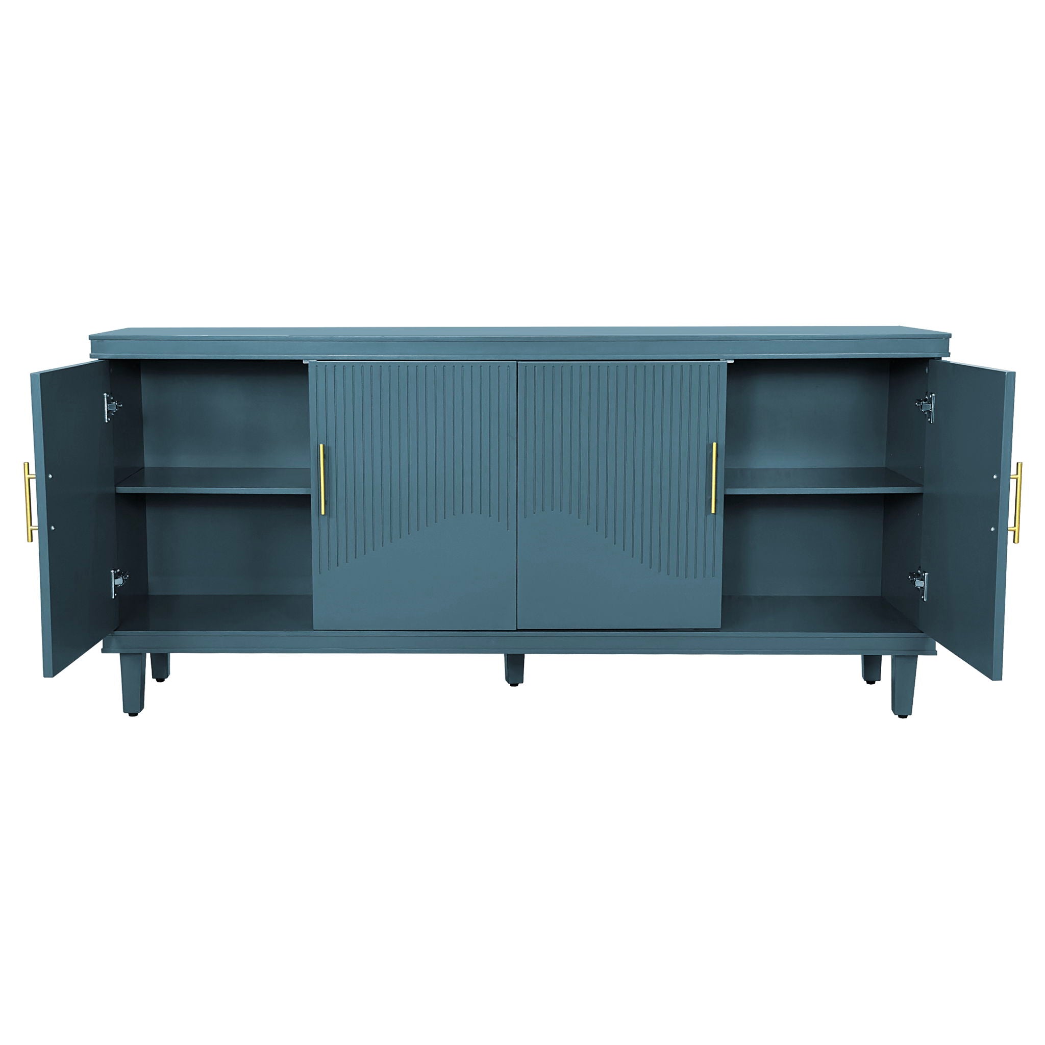 Four-Door Storage Cabinet — Deep Blue
