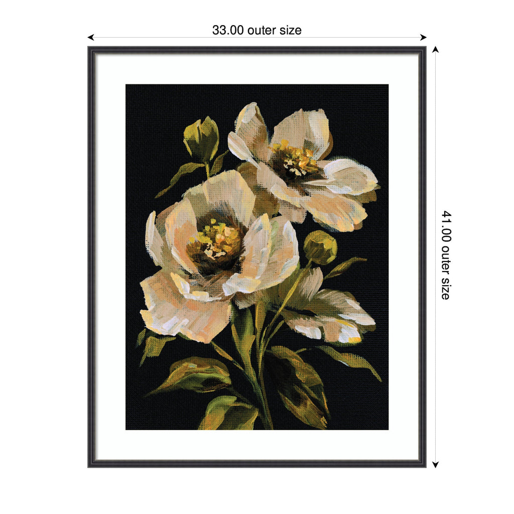 Framed Art Moody Floral 8 by Annie Quigley