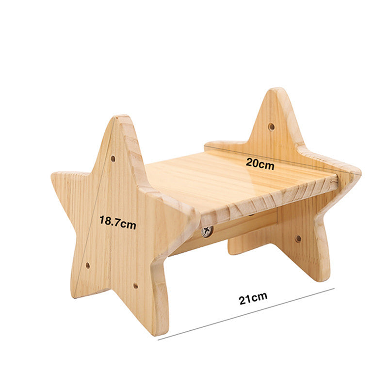Solid Pine Wall-Mounted Cat Climbing System