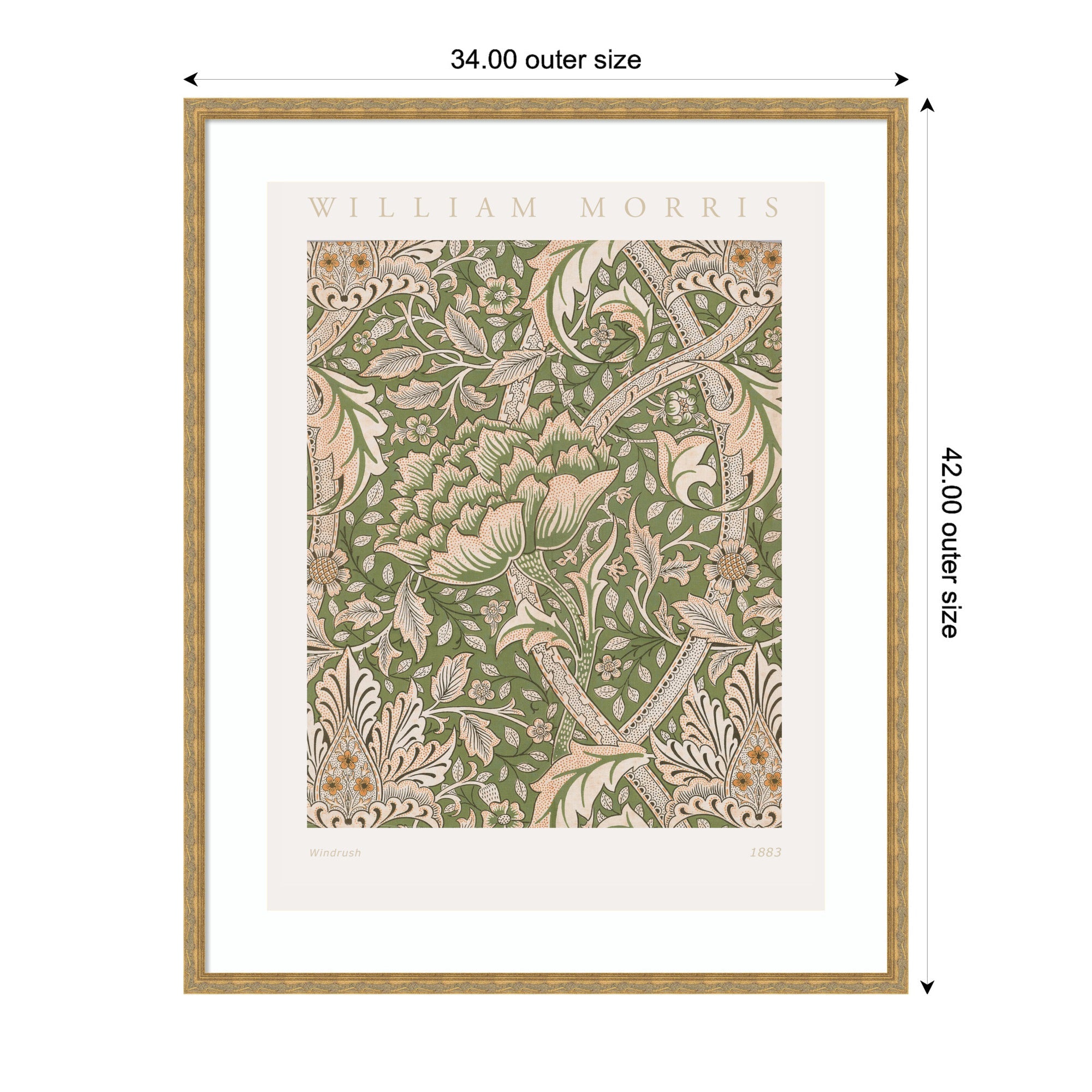 Framed Art Poster William Morris Windrush 1883 by The Art Institute of Chicago