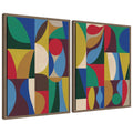 Abstract Deep 2 Piece Framed Canvas Wall Art Set by Rachel Lee