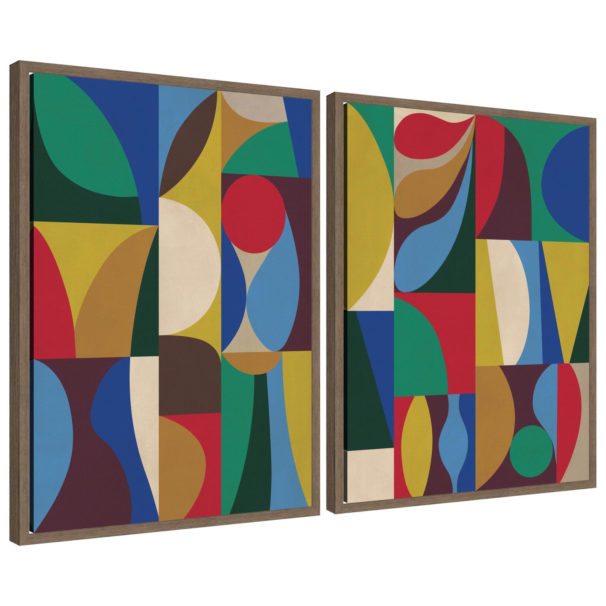 Abstract Deep 2 Piece Framed Canvas Wall Art Set by Rachel Lee