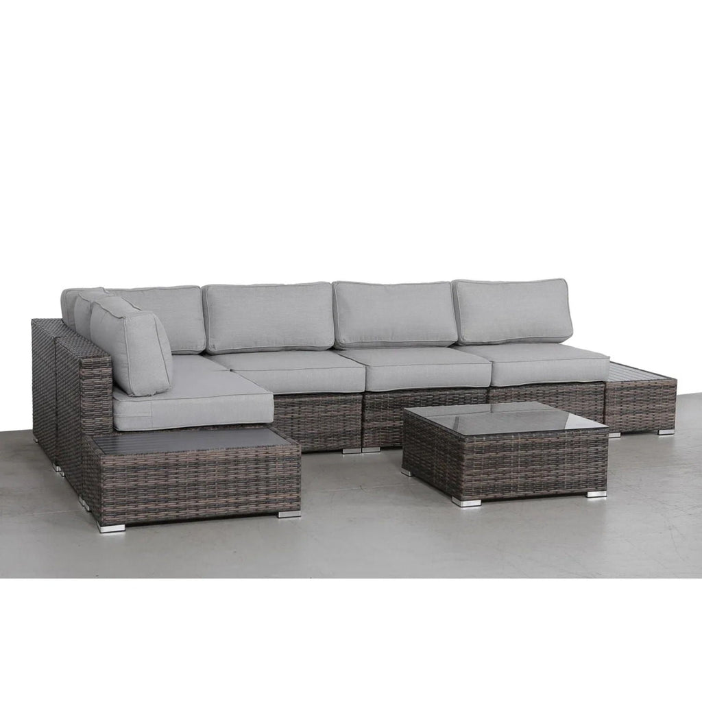 All-Weather Wicker Sectional Seating Group with Cushions