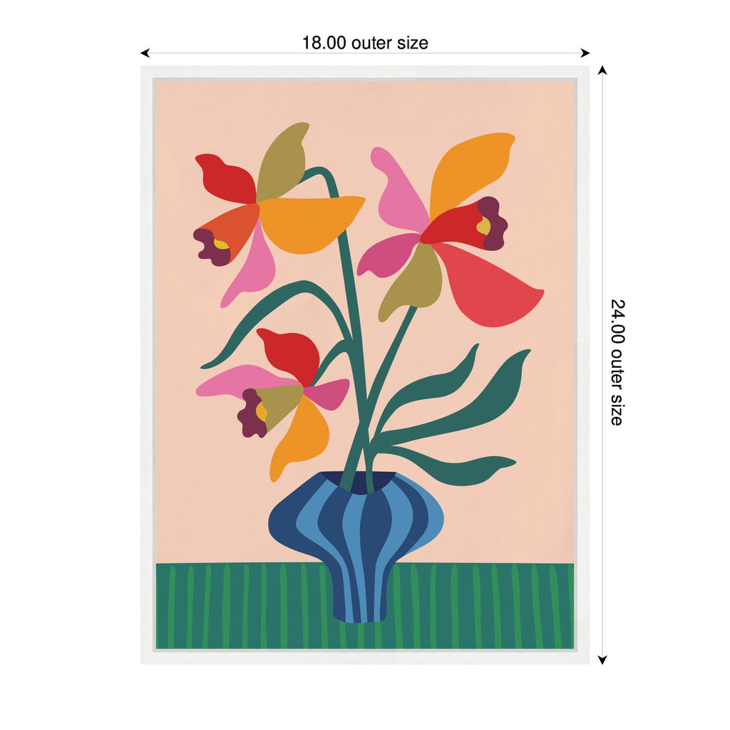 Sylvie Daffodils and Vase Framed Canvas by Rachel Lee