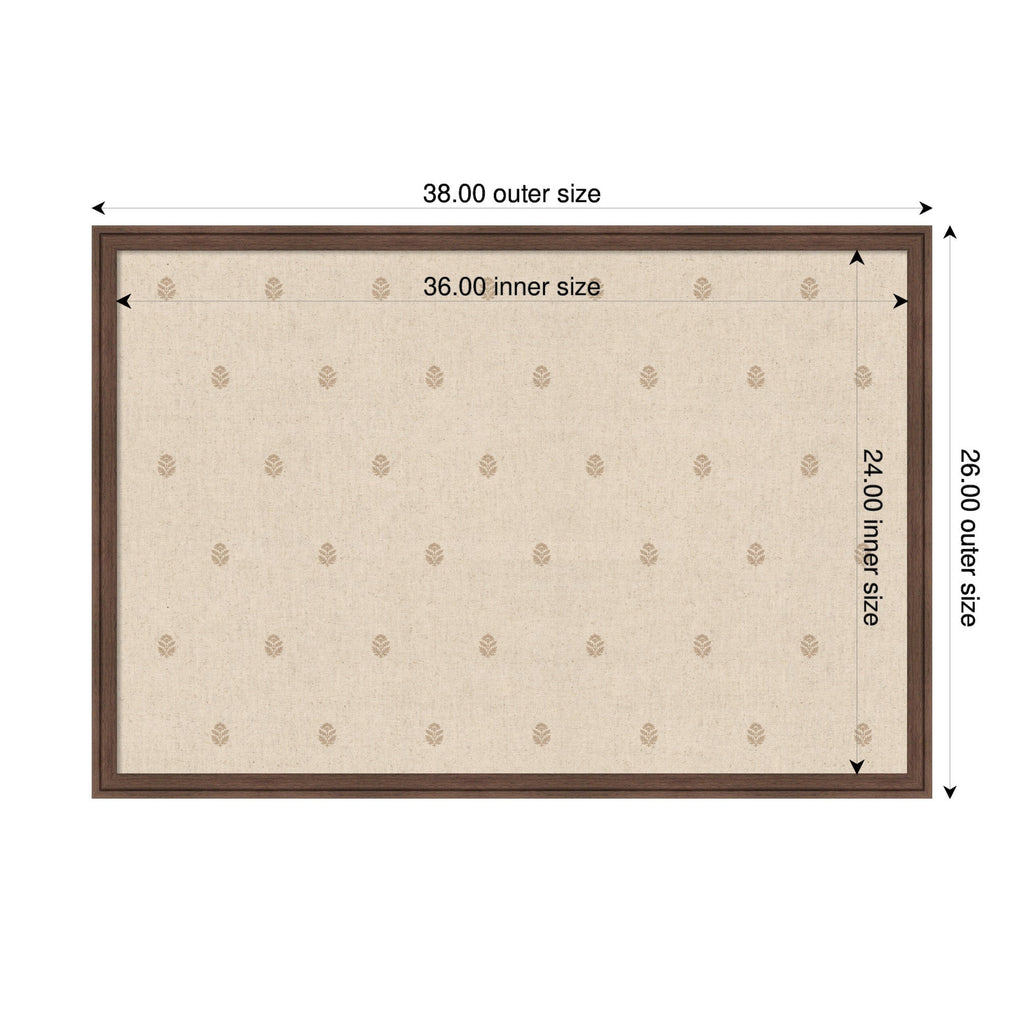 Pinboard Beige Botanical Block Print