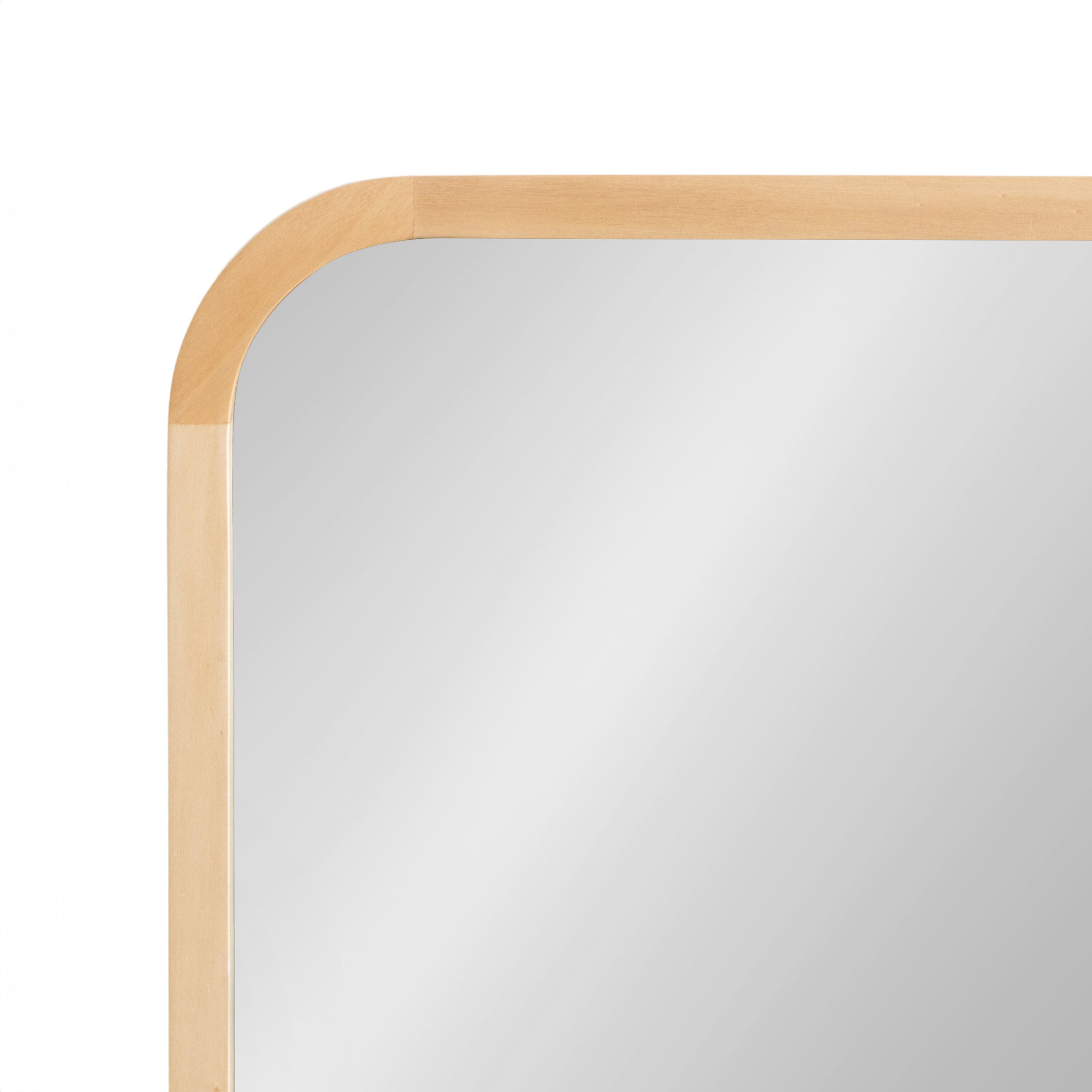 Hutton Wood Framed Radius Rectangle Mirror