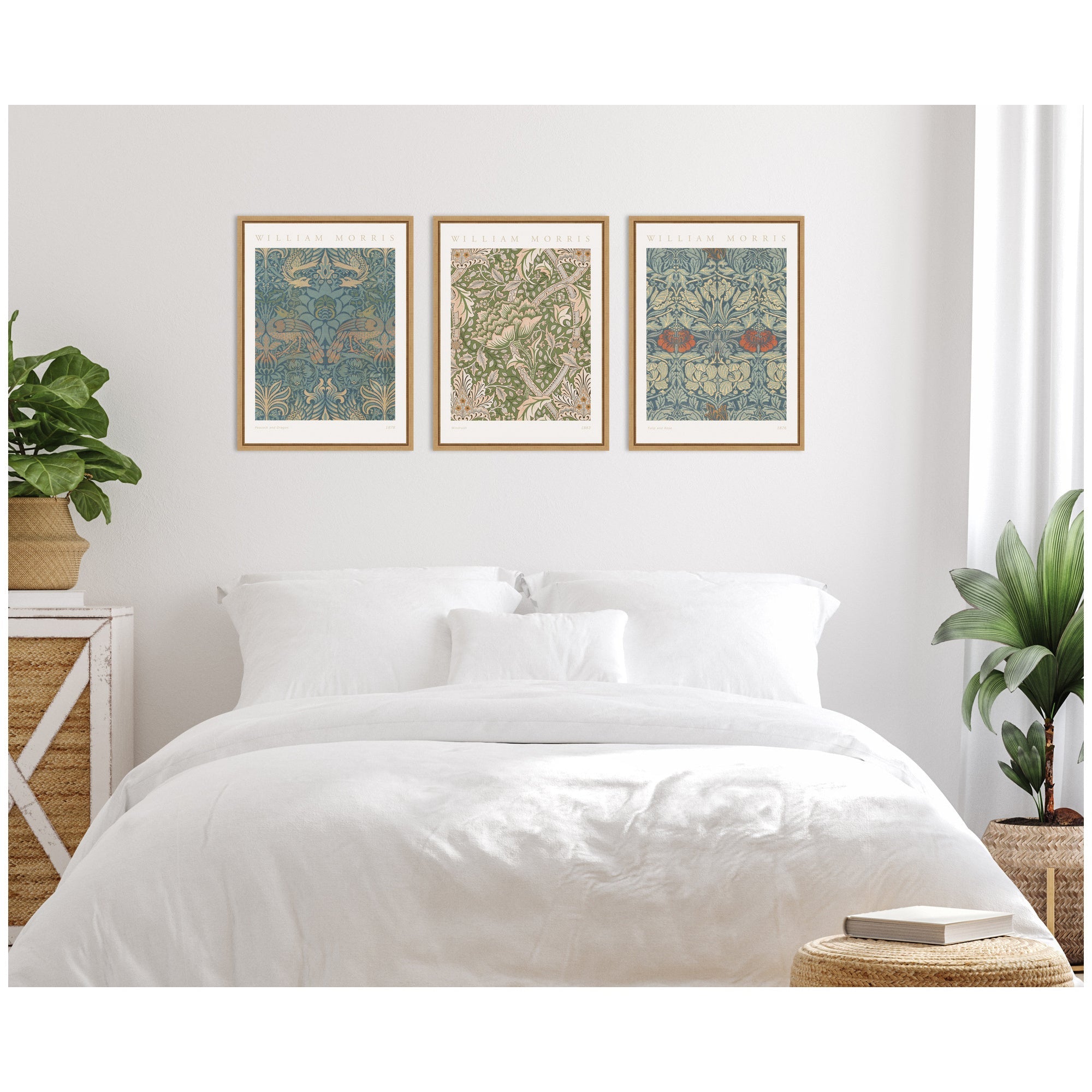 Sylvie William Morris Posters - 3 Piece Framed Canvas Art Set by The Art Institute of Chicago