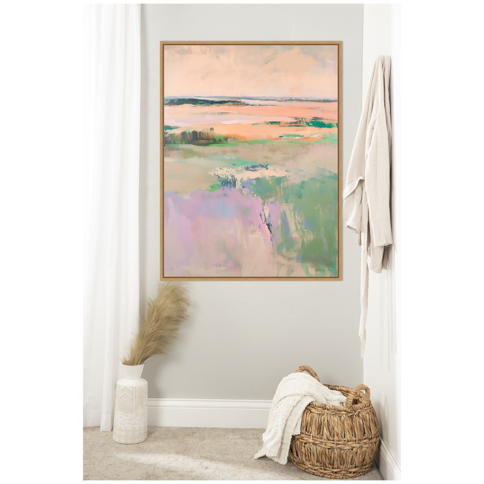 Sylvie Pastel Horizon II Framed Canvas by Amy Lighthall