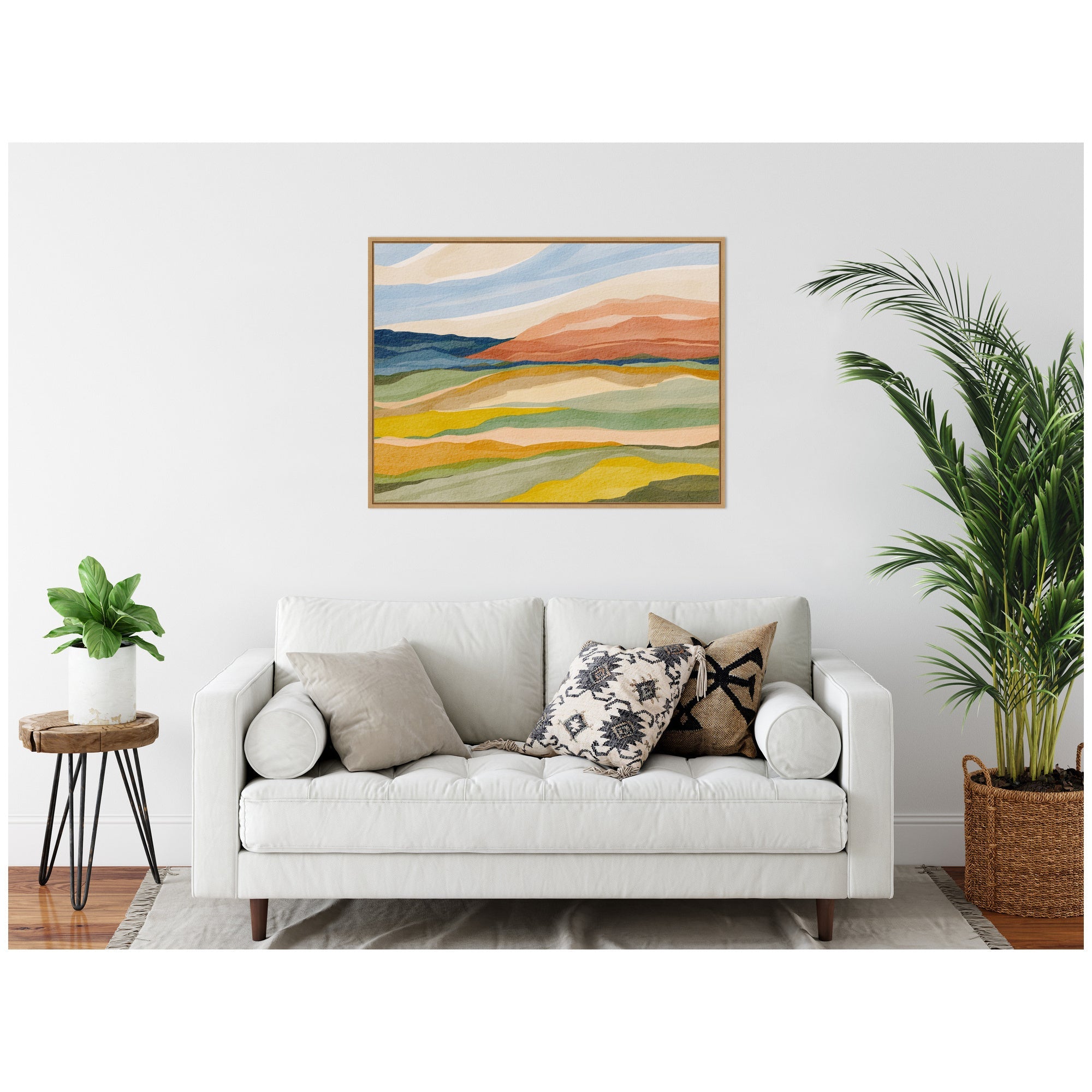 Sylvie Vibrant Rhythm Framed Canvas by Nikita Jariwala