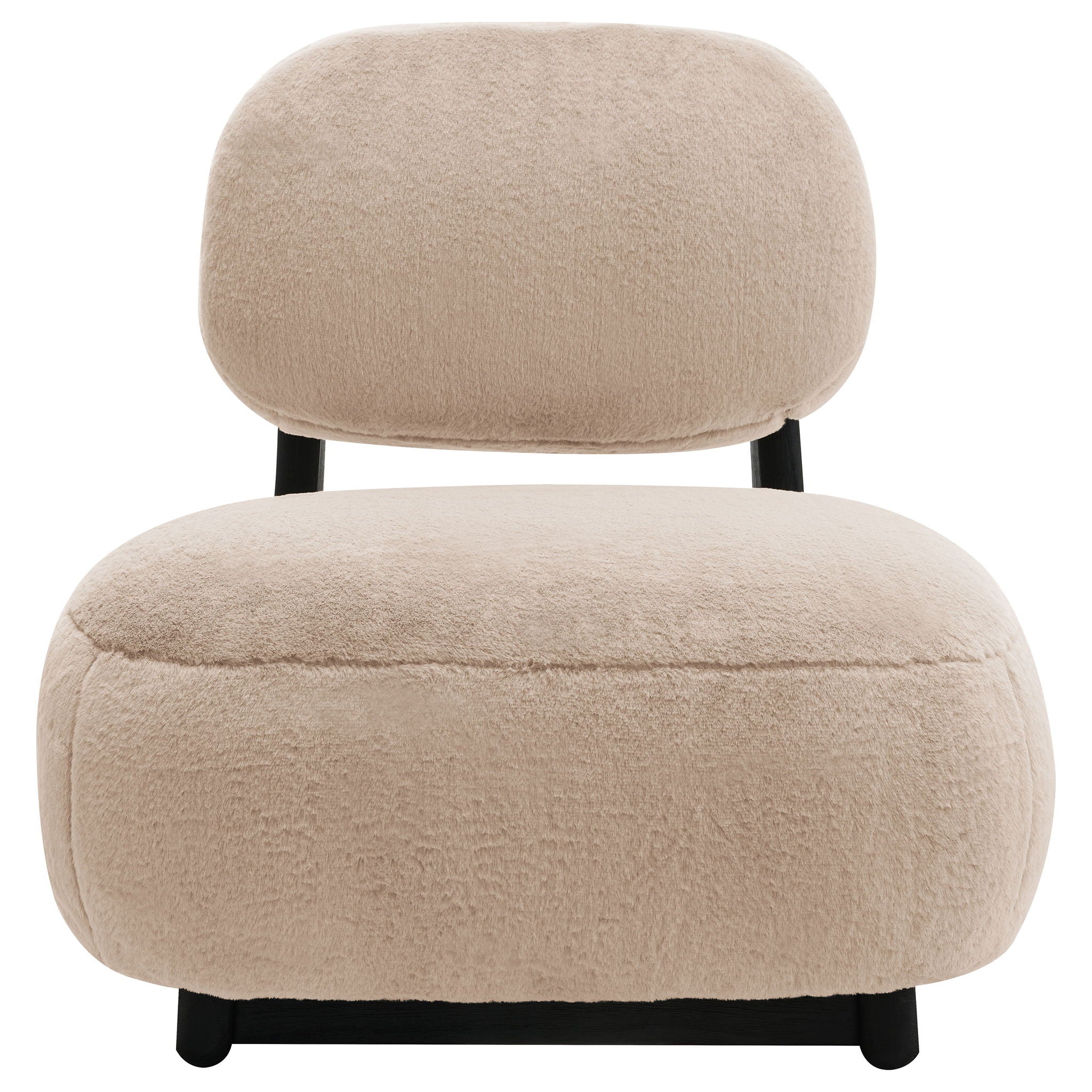 Duffie Sculptural Armless Accent Chair — Camel