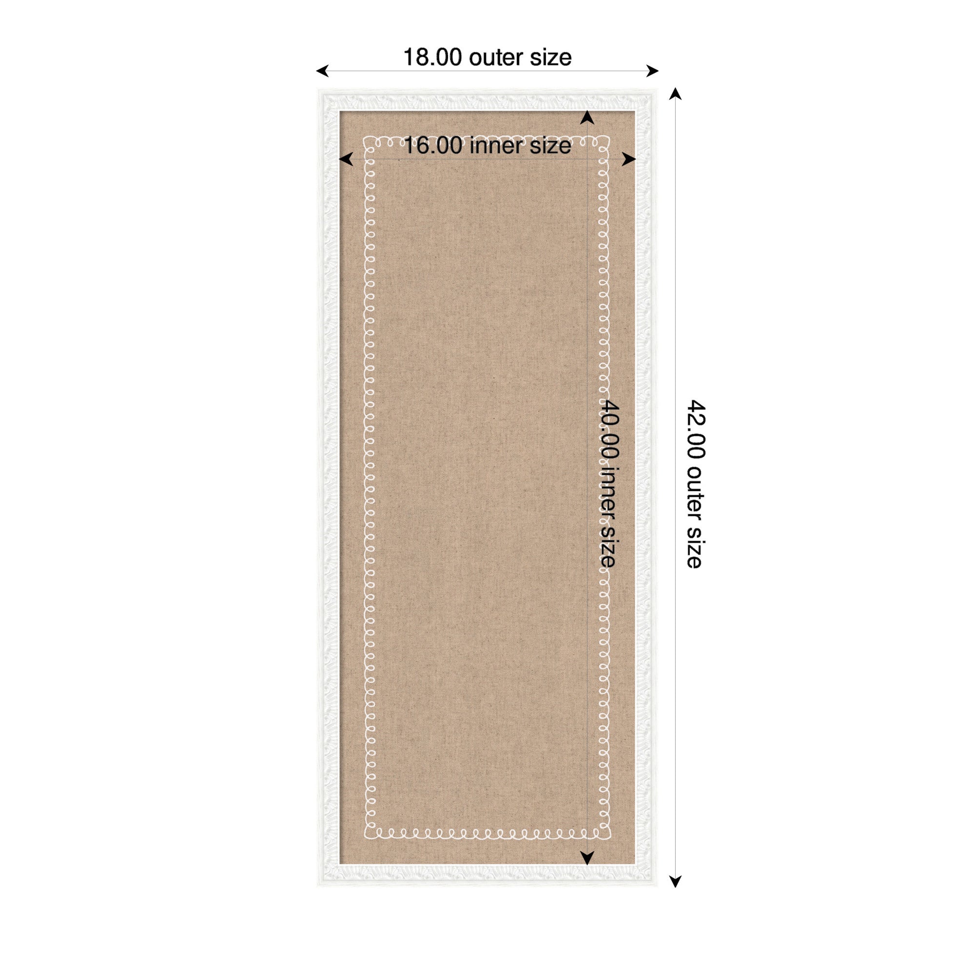Pinboard White Scalloped Edge