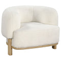 Lawler Bouclé Barrel Accent Chair — Ivory & Natural
