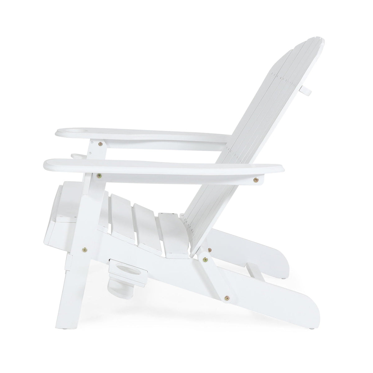 Zenithia Outdoor Foldable Adirondack Chair with 2 Cup Holders