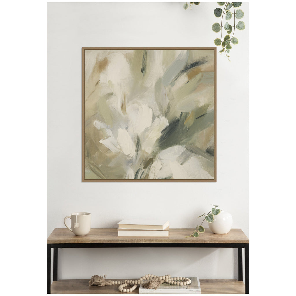 Olive Bloom No. 1 by Amy Lighthall Framed Canvas Wall Art Print