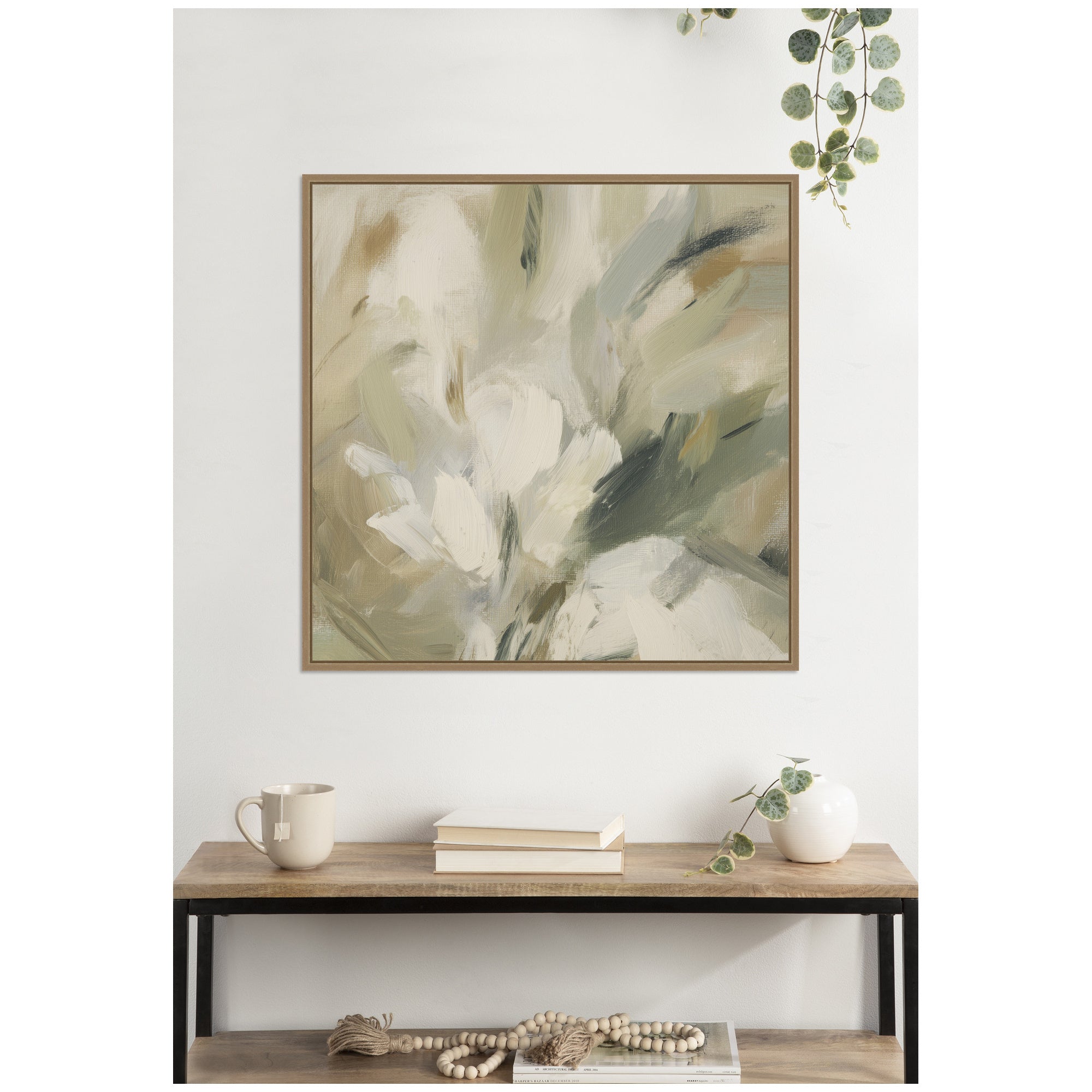 Olive Bloom No. 1 by Amy Lighthall Framed Canvas Wall Art Print