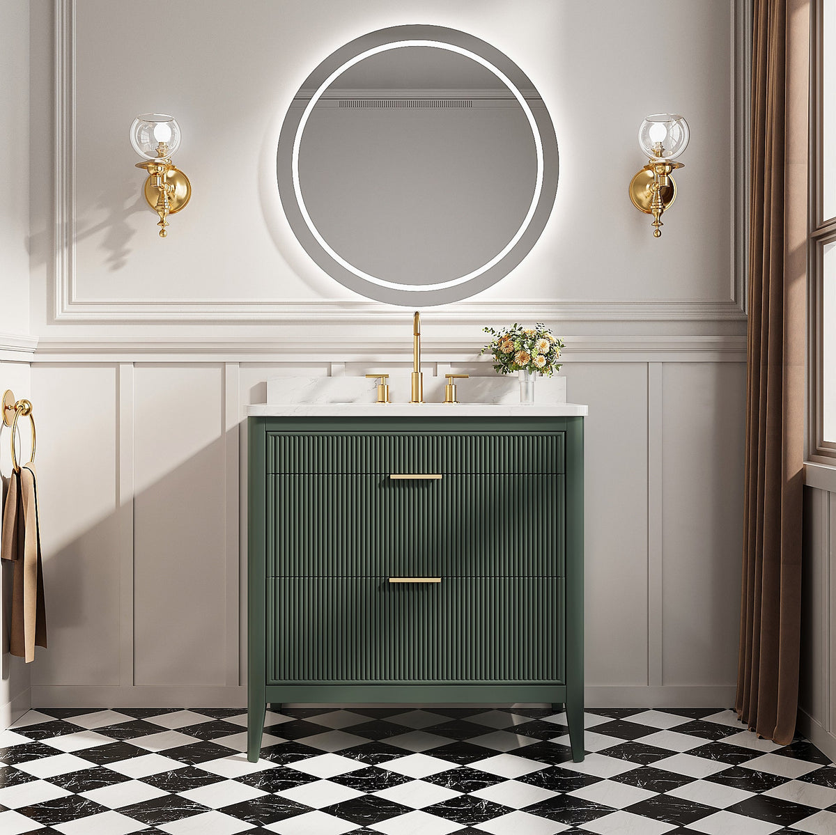 36-Inch Fully Assembled Bathroom Vanity