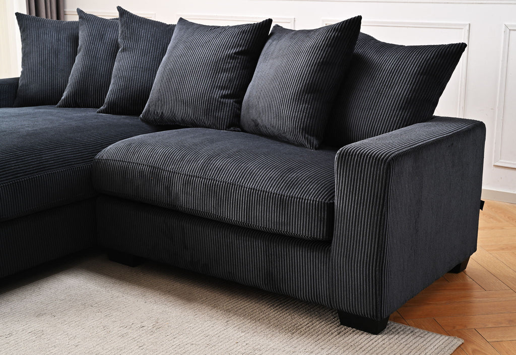 Oversized L-Shaped Sectional Sofa with Chaise
