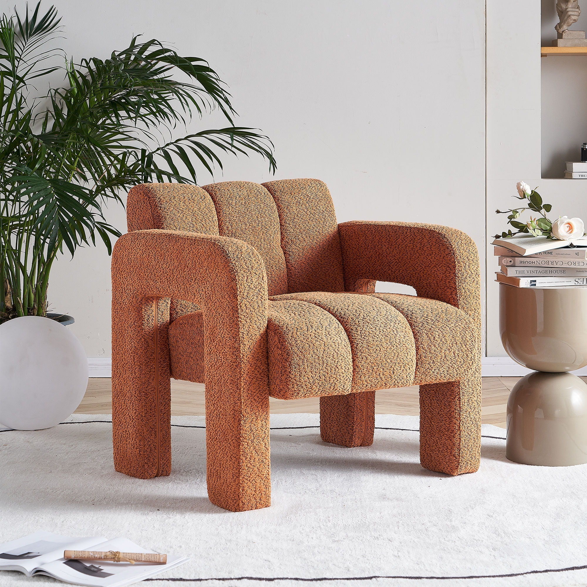 Bouclé Upholstered Accent Chair