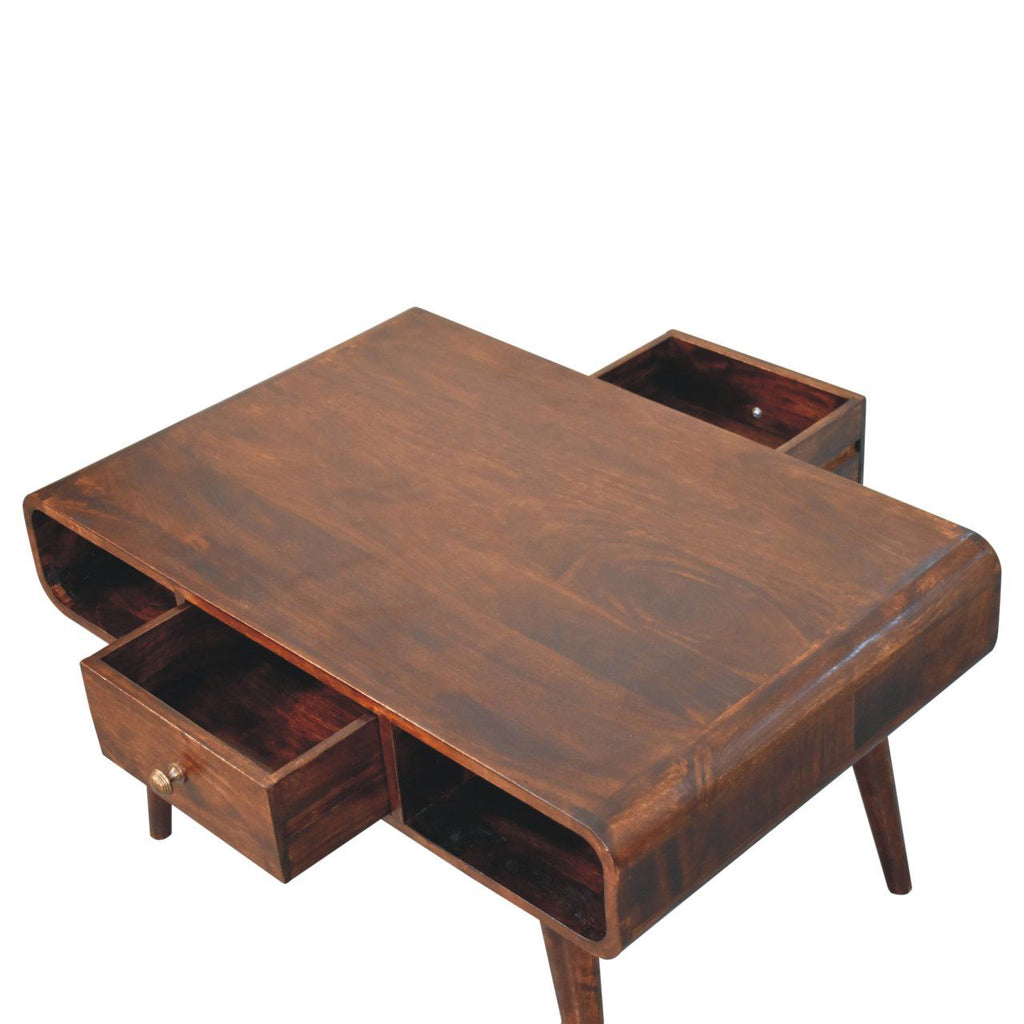 Curved Mango Wood Coffee Table