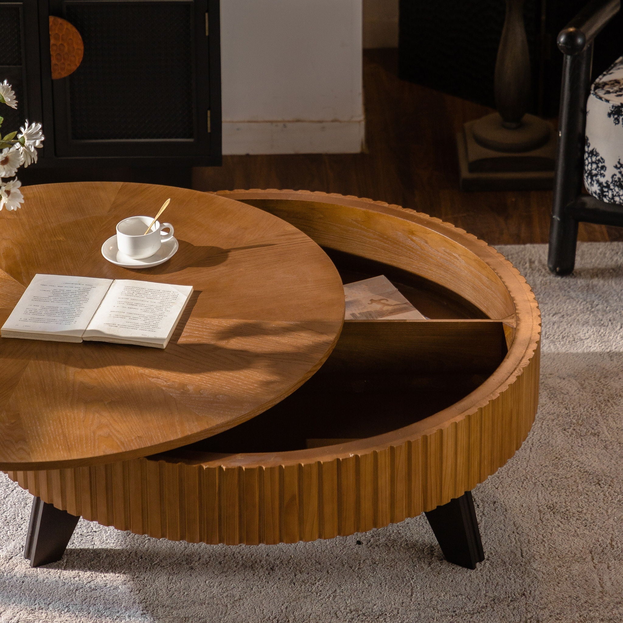 Round Wood Coffee Table