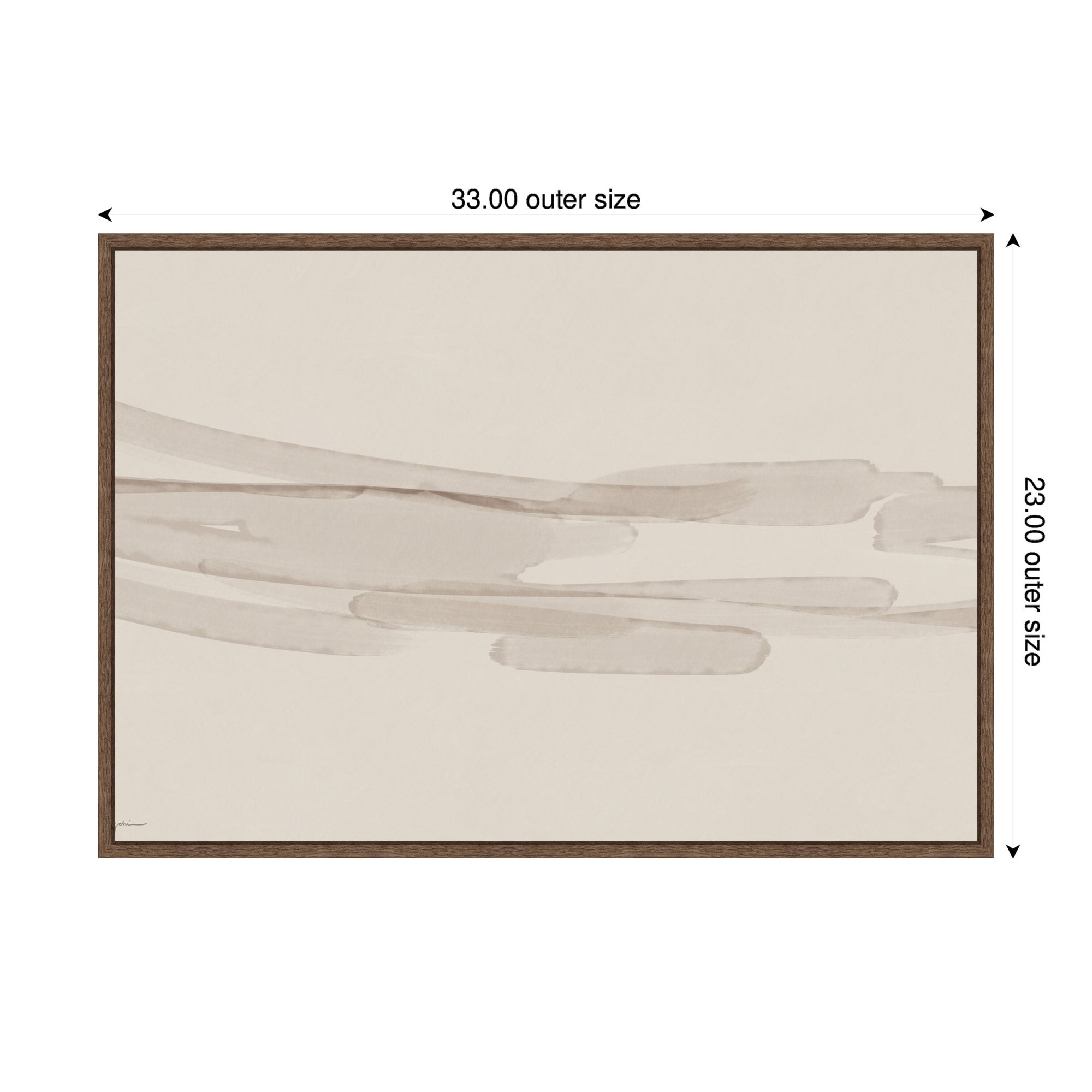 Neutral Tones by Gabrielly Guedes Framed Canvas Wall Art Print