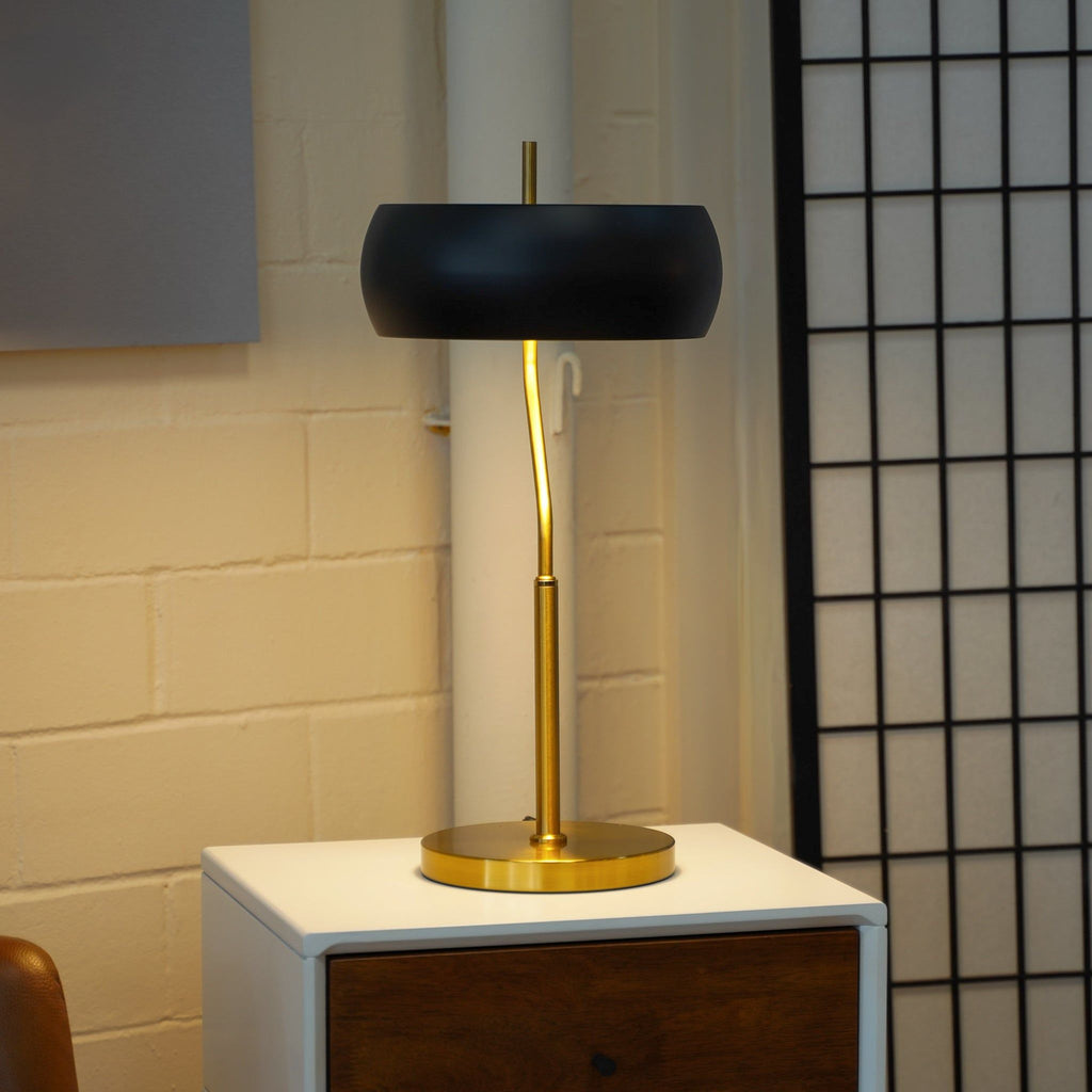 Black & Gold Minimalist Table Lamp