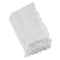 Fennco Styles Stonewashed Chic Large Fringed Linen 20-Inch Down Filled Throw Pillow