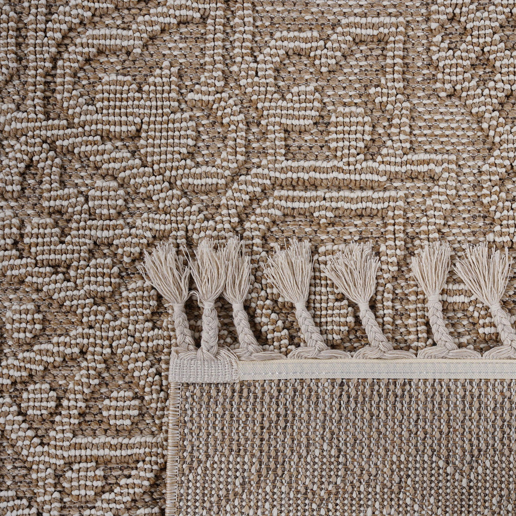 Guros 8' x 10' Medallion Indoor/Outdoor Area Rug - Beige