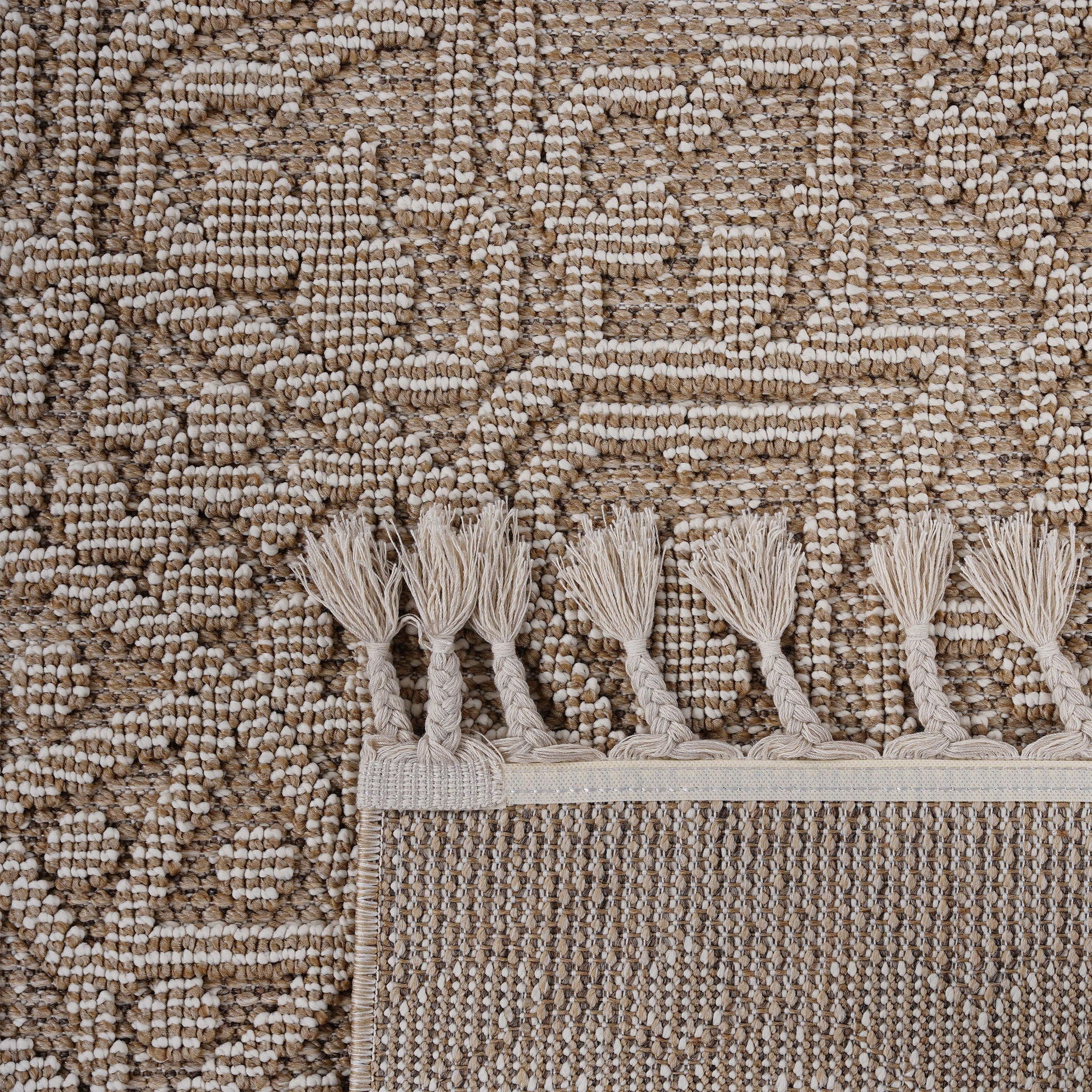 Guros 8' x 10' Medallion Indoor/Outdoor Area Rug - Beige