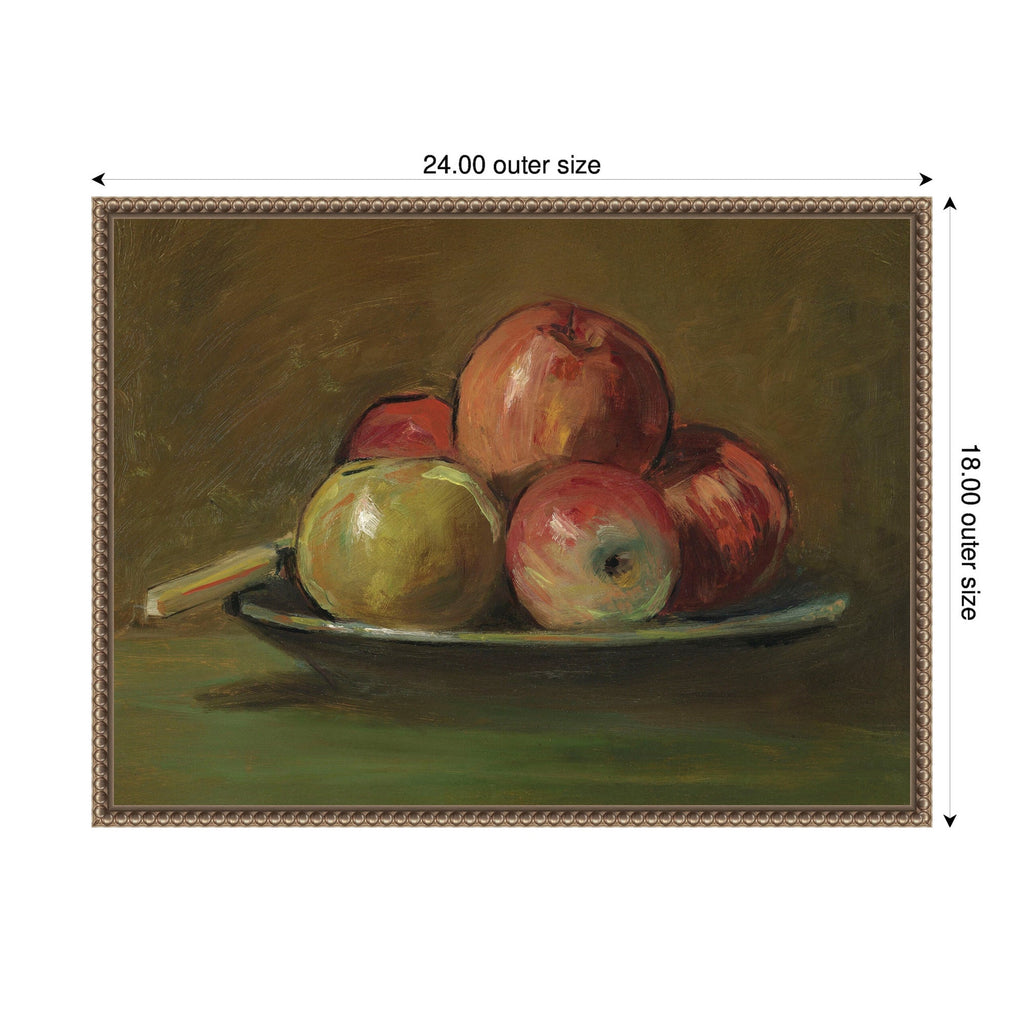 Still Life with Apples circa 1905 George Leslie Hunter by Nostalgia Prints Framed Canvas Wall Art Print