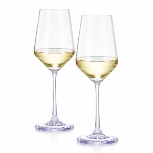 Monet Stemmed Wine Glassware, Purple, Set of 2