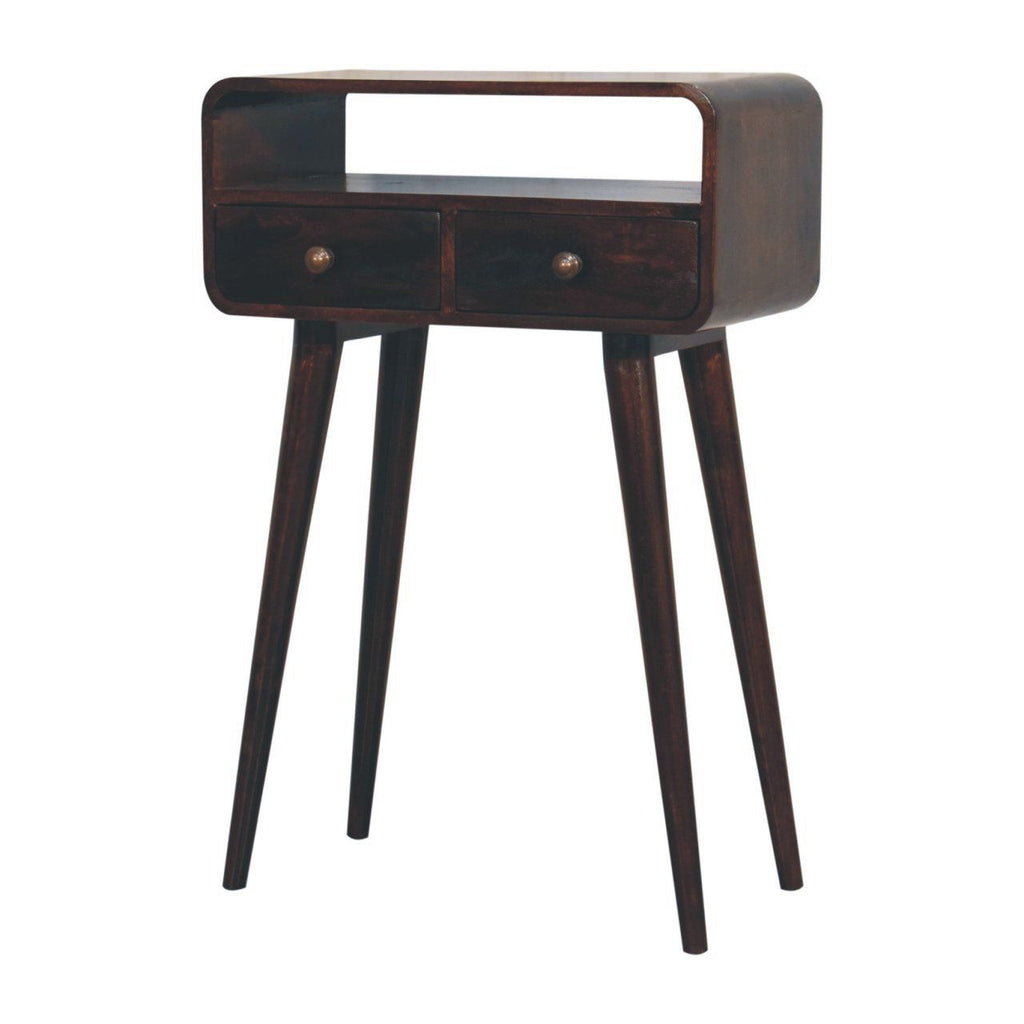 Curved Mango Wood Console Table