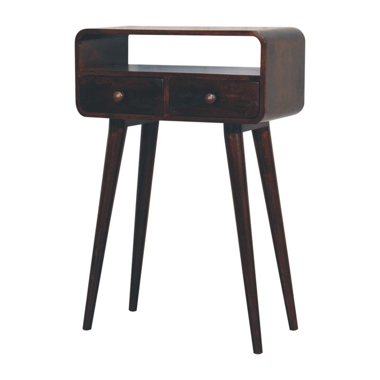 Curved Mango Wood Console Table
