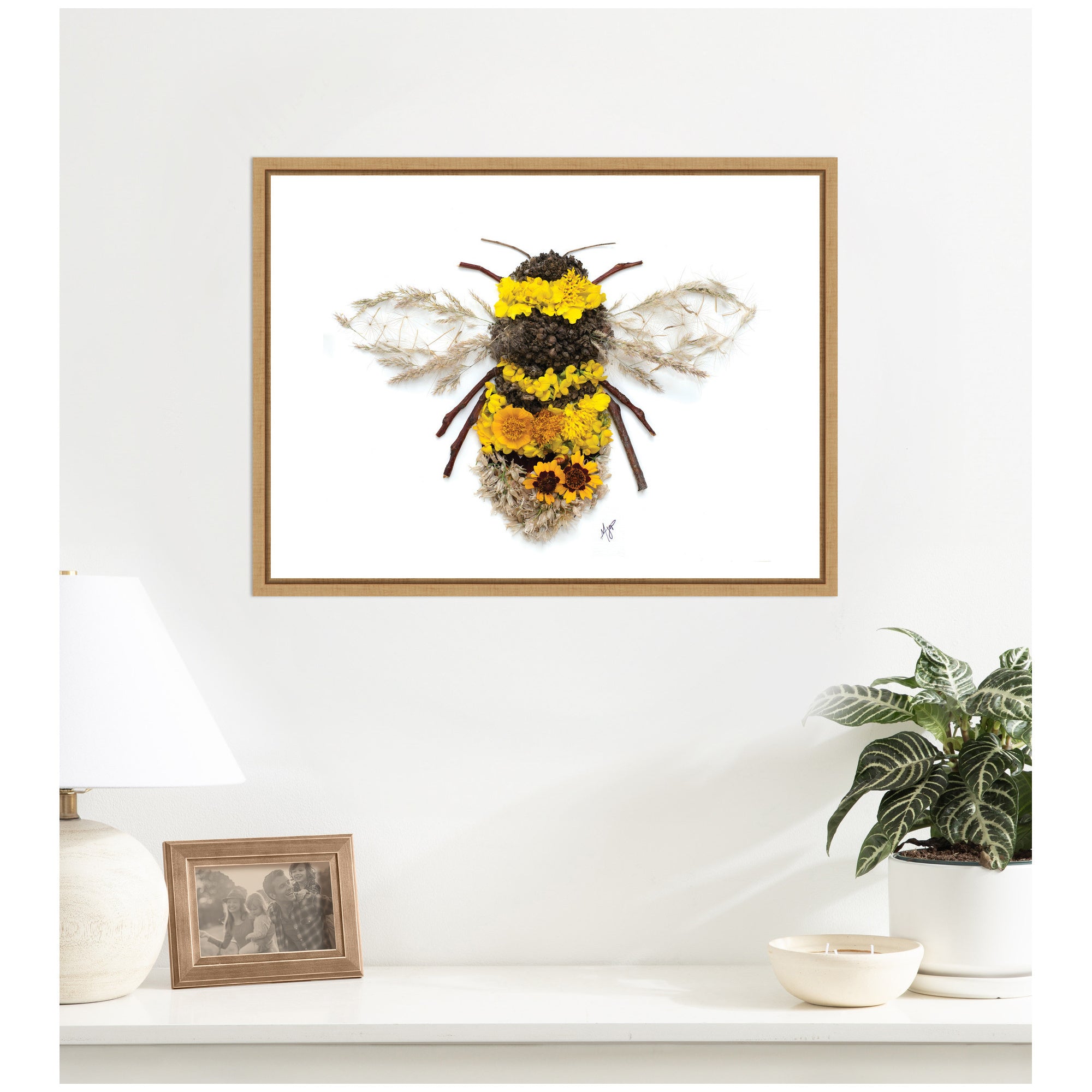 Bumble Bee Framed Canvas Art