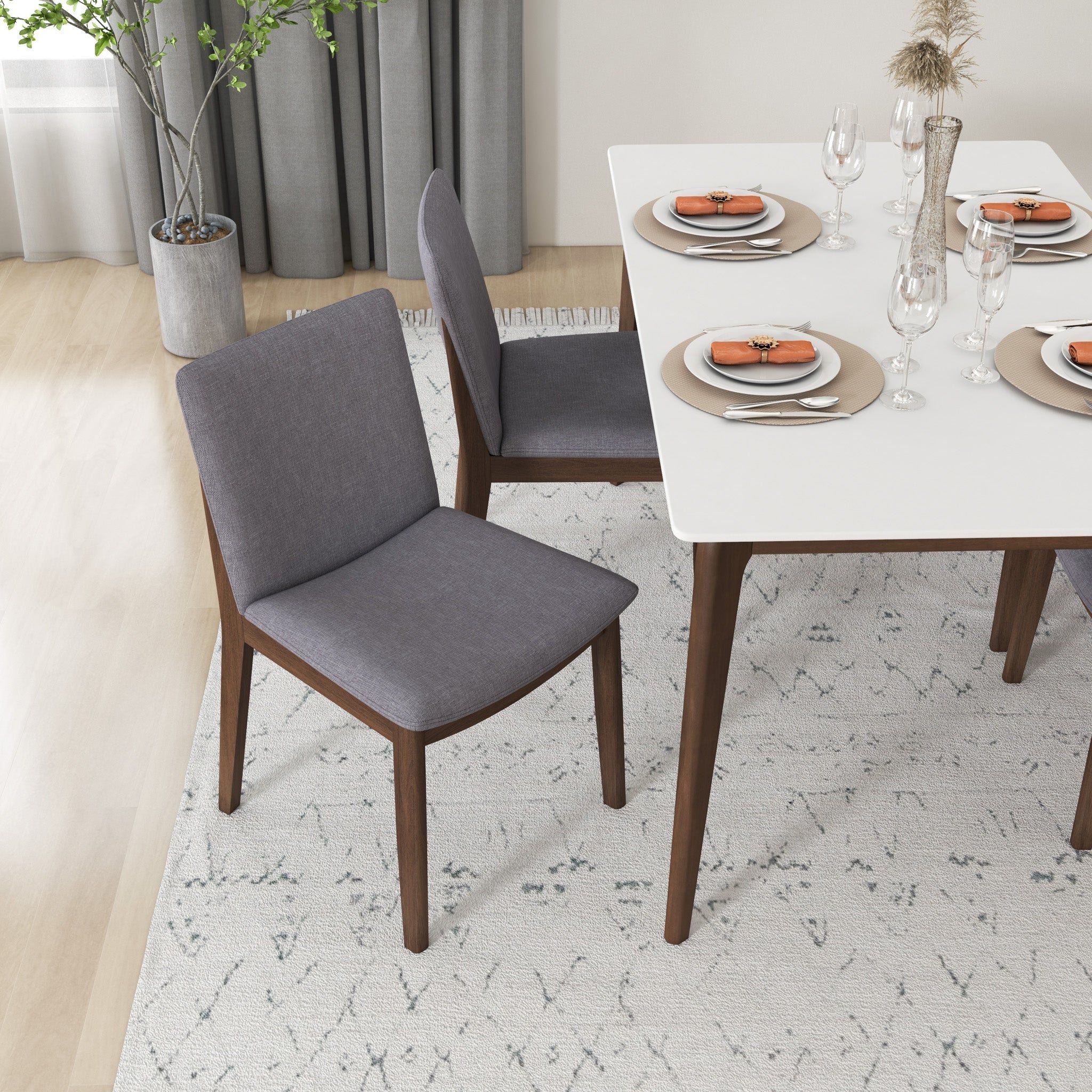 Laura Curved-Back Dining Chairs - Set of 2
